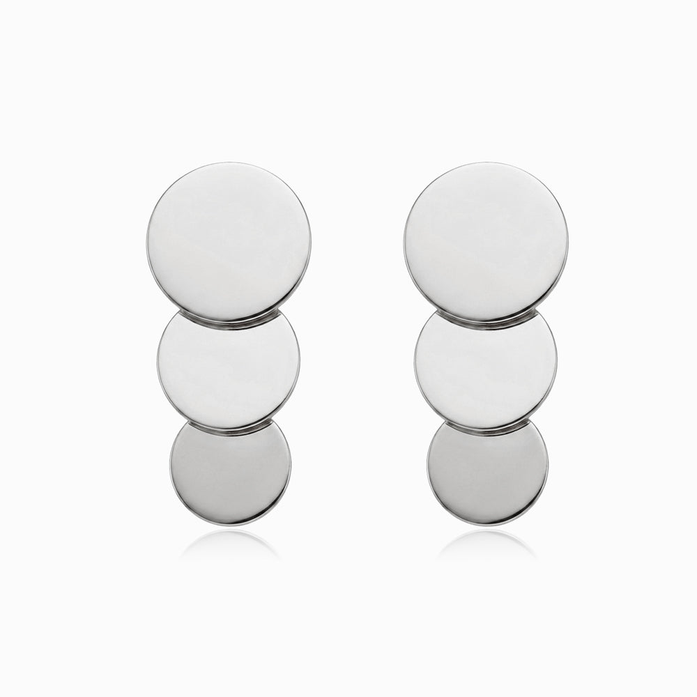 Brincos Geométricos em Aço Inoxidável 38x18mm