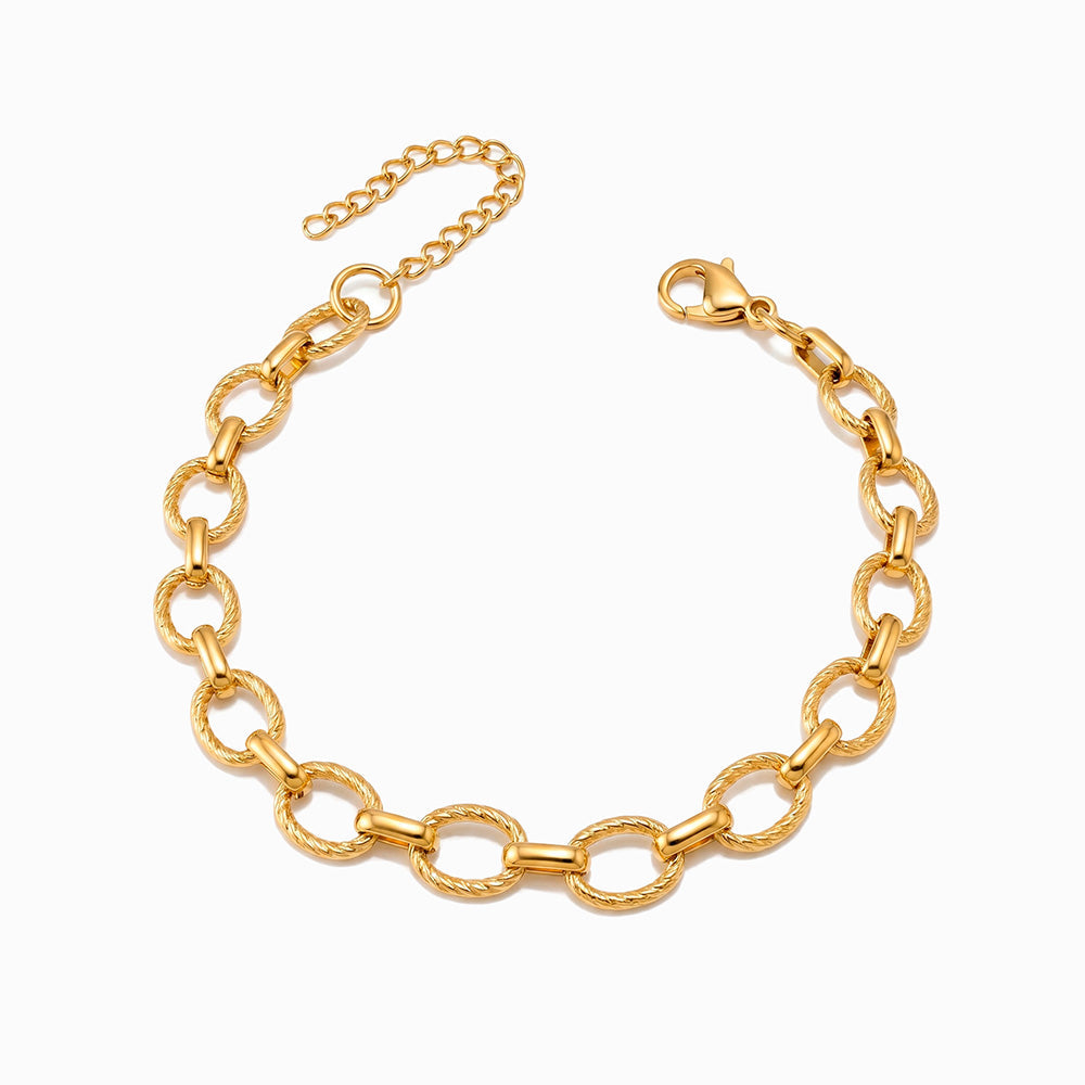 Pulseira de Corrente em Aço Inoxidável