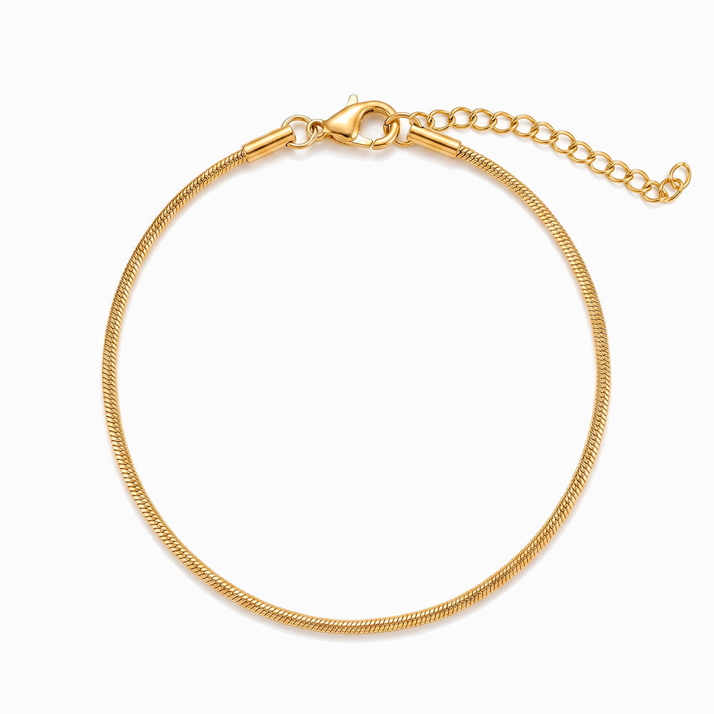 Pulseira de Pé Minimalista em Aço Inoxidável 2mm